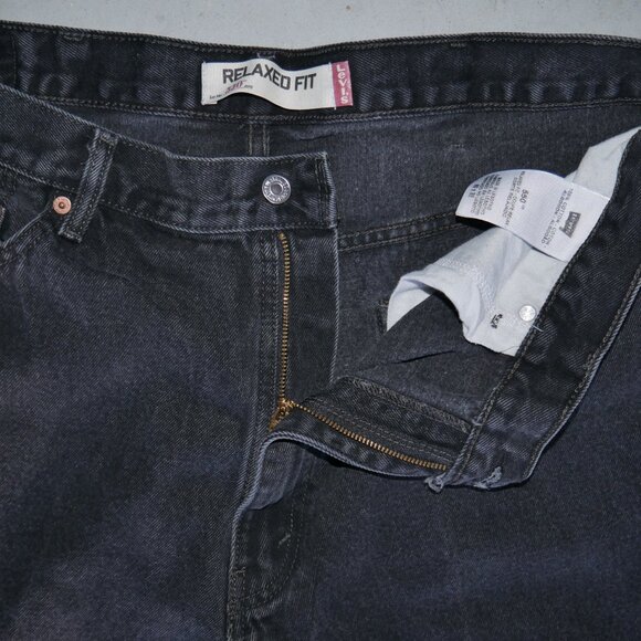 Levis 550 Vintage Denim Jeans Men's Tag Size 40x32 Actual 38x32 Faded Black - Picture 7 of 11